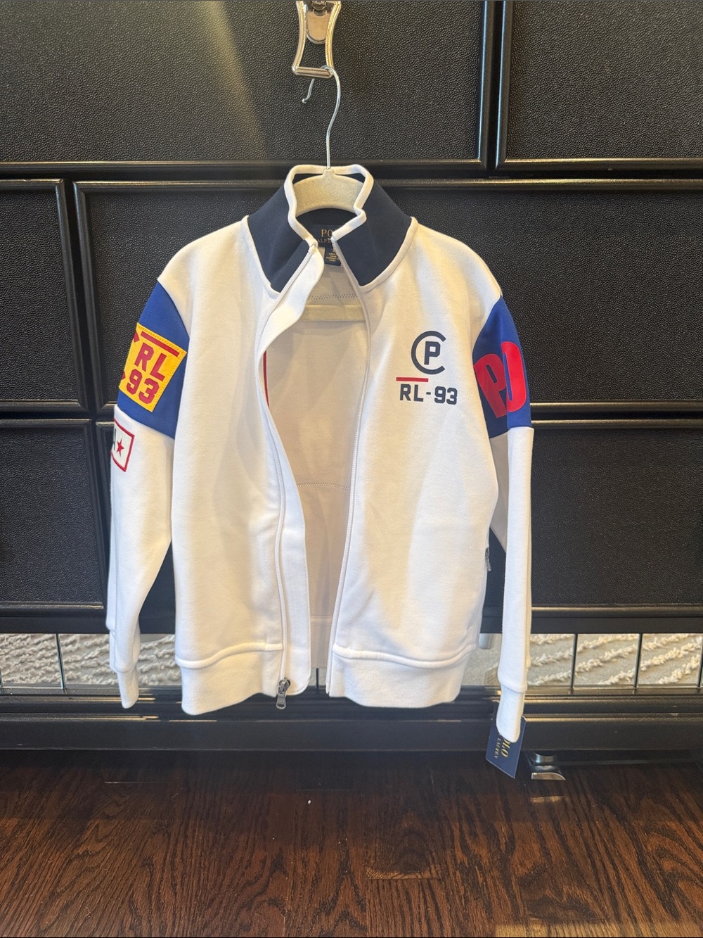 Polo by Ralph Lauren White Jacket with Navy & Red Accents